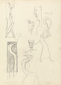 Studie van geometrische figuren, voor de Cave of the Golden Calf door Spencer Frederick Gore
